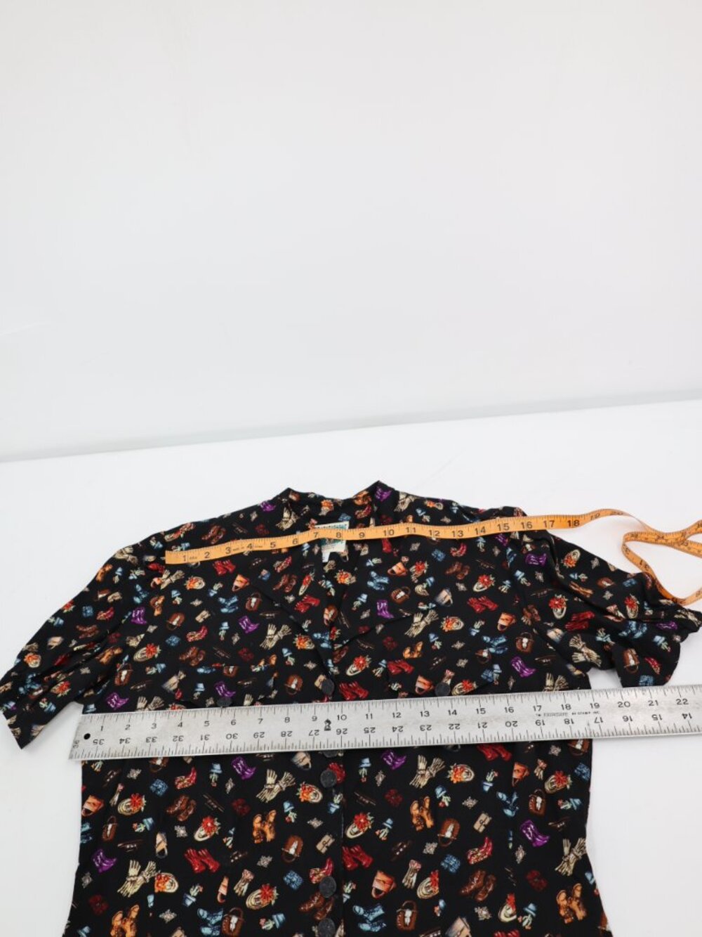 VTG Desert West By Sherry Holt Blouse Women Small Rayon western Shirt Button up - Picture 14 of 15